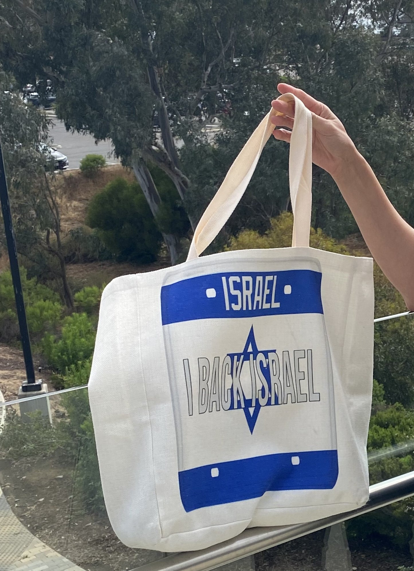 I Back Israel Jumbo Tote