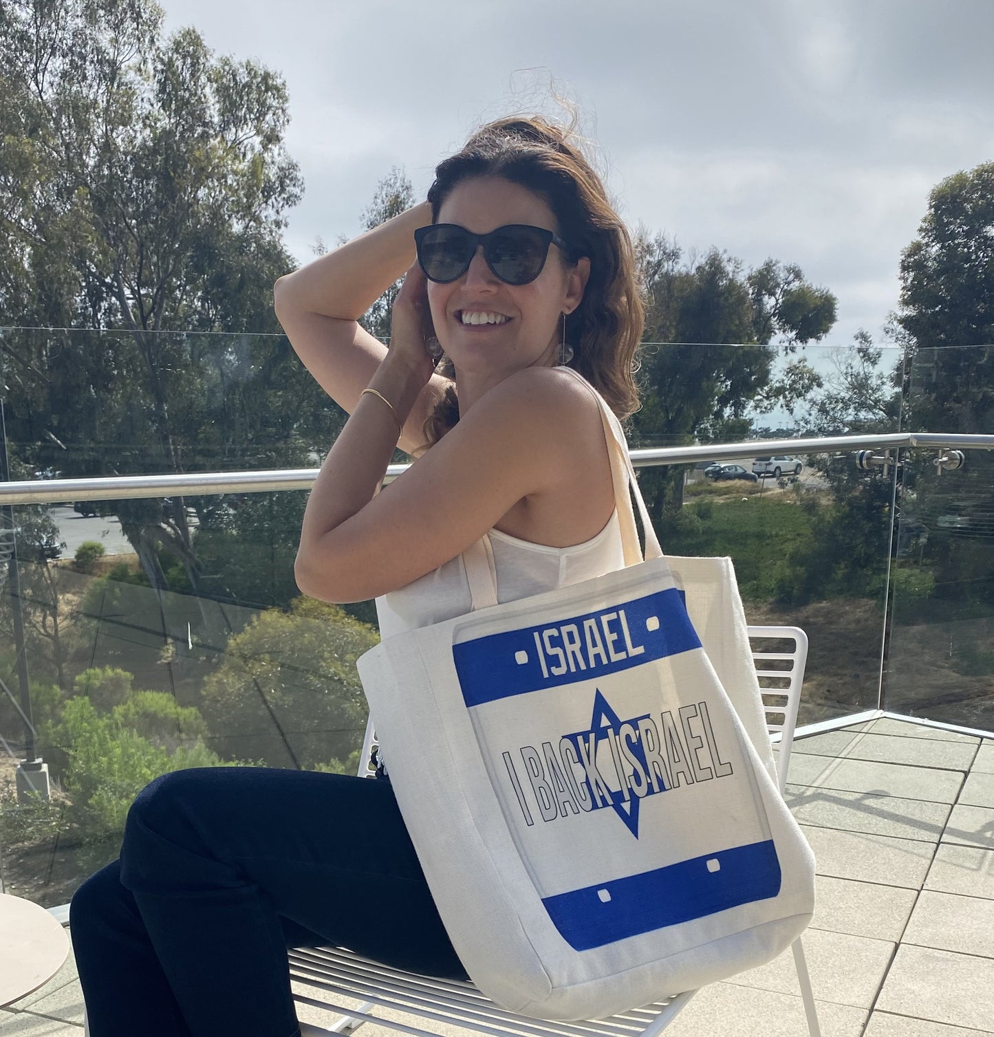 I Back Israel Jumbo Tote